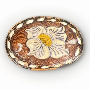 Vintage Tony Lama Brown Leather Belt